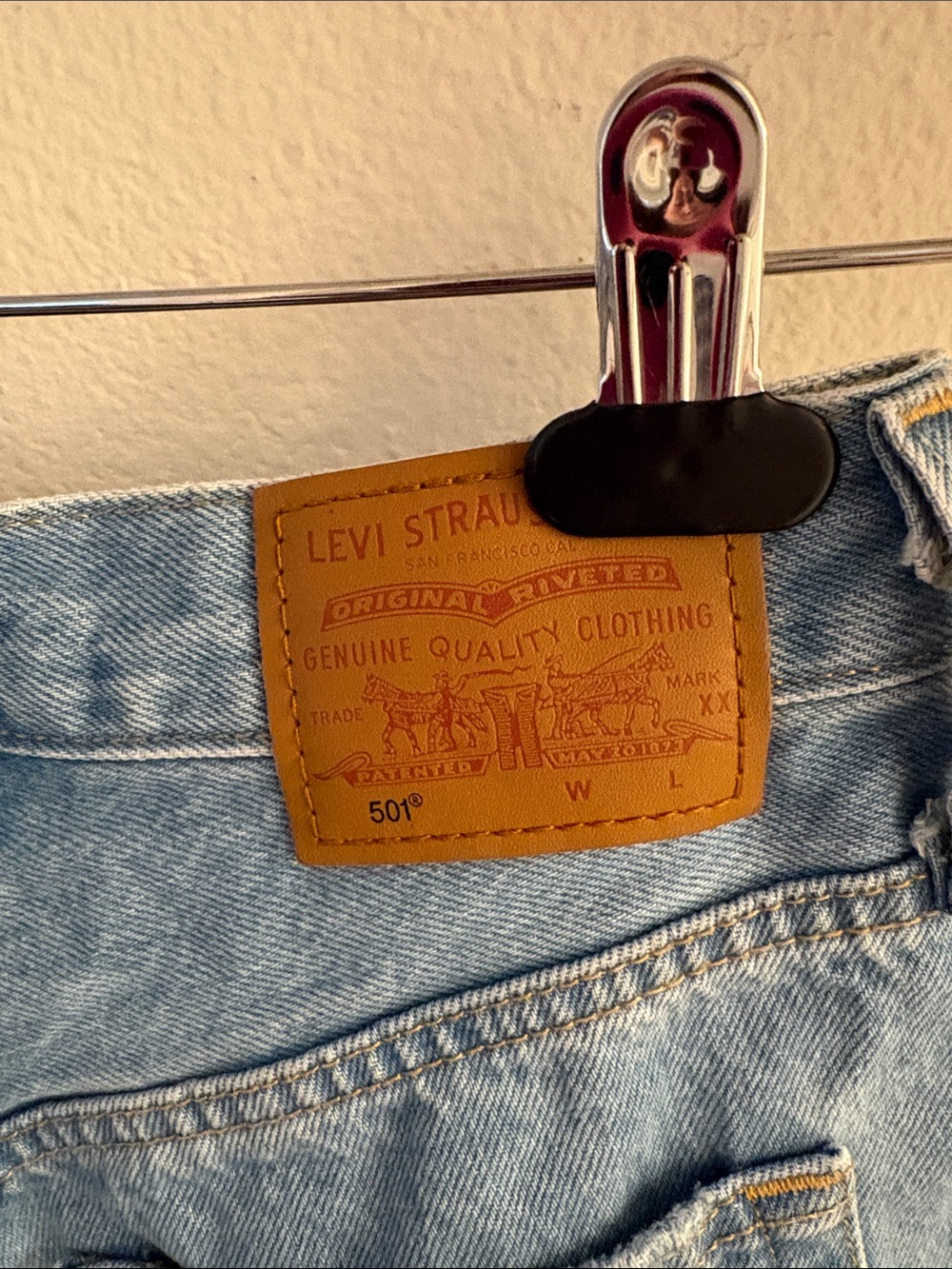 Men's Light Blue Denim Shorts - Picture 3 of 3